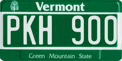 VT license plate PKH900