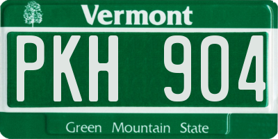 VT license plate PKH904