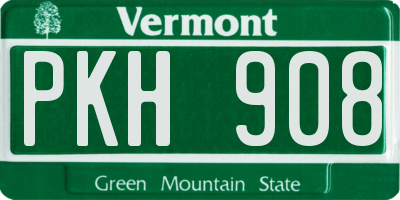 VT license plate PKH908