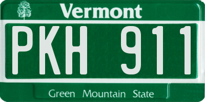 VT license plate PKH911