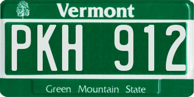 VT license plate PKH912