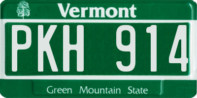 VT license plate PKH914
