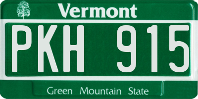 VT license plate PKH915