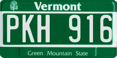 VT license plate PKH916
