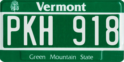 VT license plate PKH918