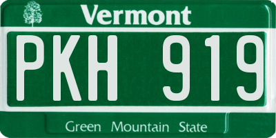 VT license plate PKH919