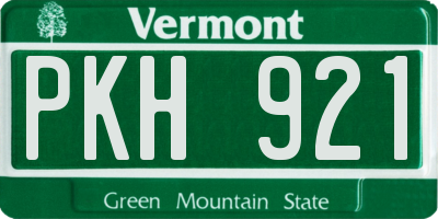 VT license plate PKH921