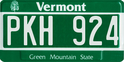 VT license plate PKH924