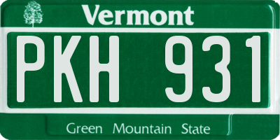 VT license plate PKH931