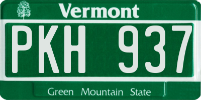 VT license plate PKH937