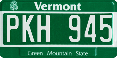 VT license plate PKH945