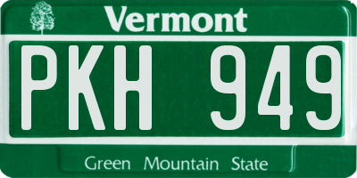 VT license plate PKH949