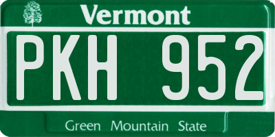 VT license plate PKH952