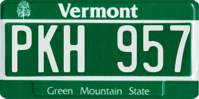 VT license plate PKH957