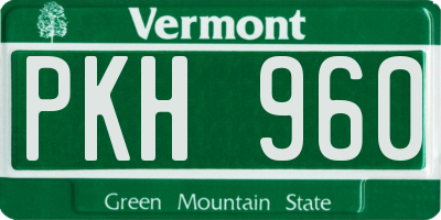 VT license plate PKH960