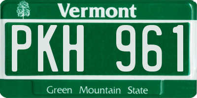 VT license plate PKH961