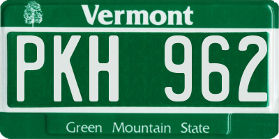 VT license plate PKH962