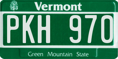 VT license plate PKH970