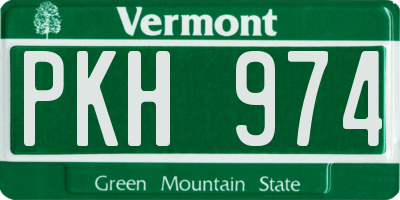 VT license plate PKH974
