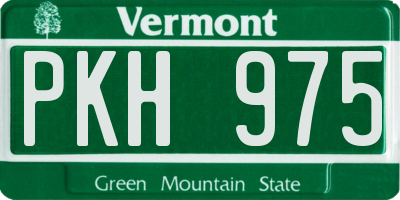 VT license plate PKH975
