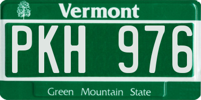VT license plate PKH976