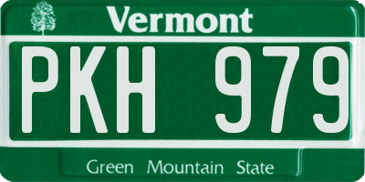 VT license plate PKH979