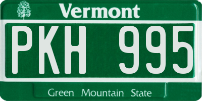 VT license plate PKH995