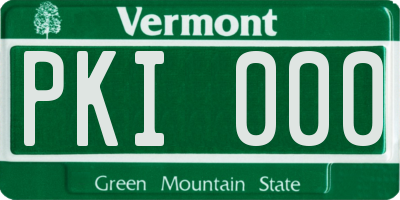 VT license plate PKI000