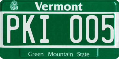 VT license plate PKI005