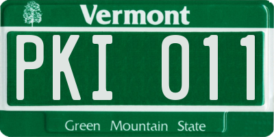 VT license plate PKI011