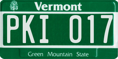 VT license plate PKI017