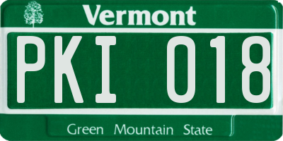 VT license plate PKI018