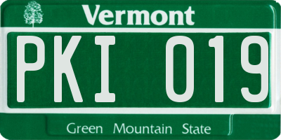 VT license plate PKI019