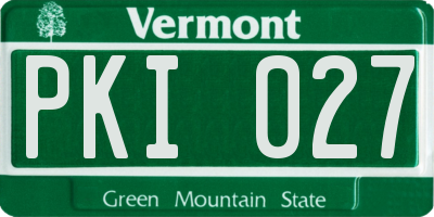 VT license plate PKI027