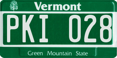 VT license plate PKI028