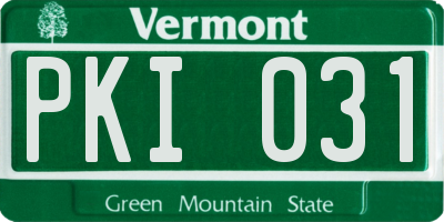 VT license plate PKI031