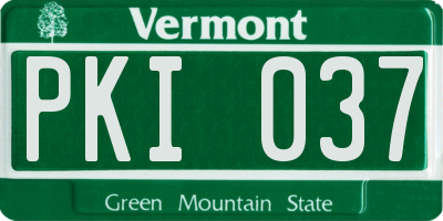 VT license plate PKI037
