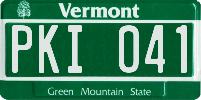VT license plate PKI041