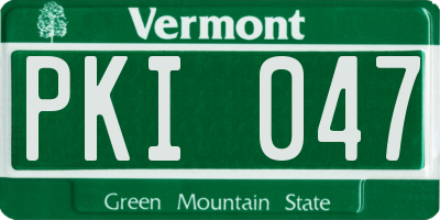 VT license plate PKI047