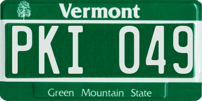 VT license plate PKI049