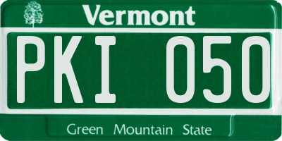VT license plate PKI050