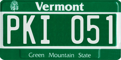 VT license plate PKI051