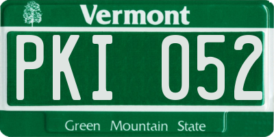 VT license plate PKI052