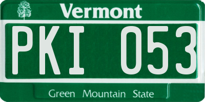 VT license plate PKI053