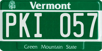 VT license plate PKI057