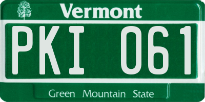 VT license plate PKI061