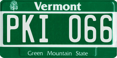VT license plate PKI066