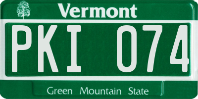 VT license plate PKI074