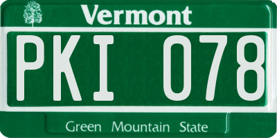 VT license plate PKI078