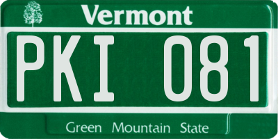 VT license plate PKI081